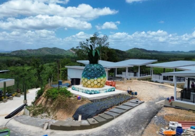 Arca nanas gergasi di tengah Pineapple Square